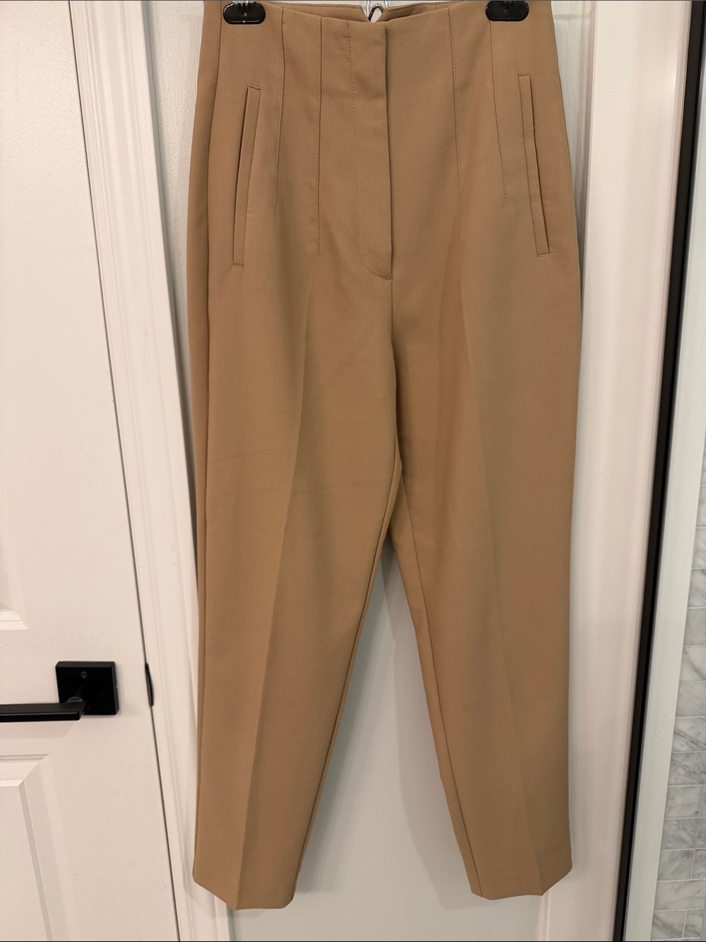 Women's High-Waist Classic Tailored Pants - Tan